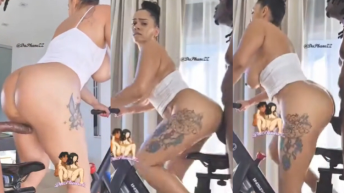 Watch a Fresh Babe Bounce on His Dick Inside the Gym
